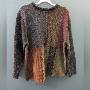 Cato Multicolor Patchwork Knit Sweater Women's Size 18/20W
